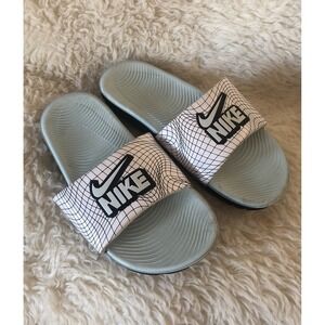 Nike Girl's 3 Kawa White Slide Sandals Size 3Y